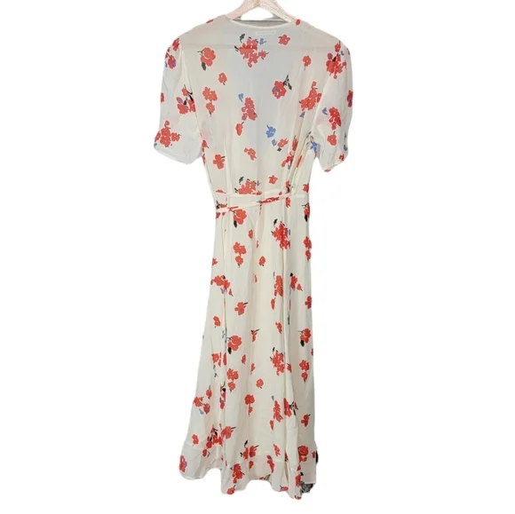 Reformation Dress Wrap Floral Midi Length Size Medium